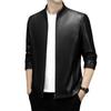 Genuine Leather Jacket for Men, Middle-aged Dad, Sheepskin Jacket, Casual Loose Lapel Jacket, Casual Short Style, Spring and Autumn