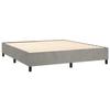 Maison Exclusive - Sommier à lattes de lit et matelas Gris clair 160x200cm Velours