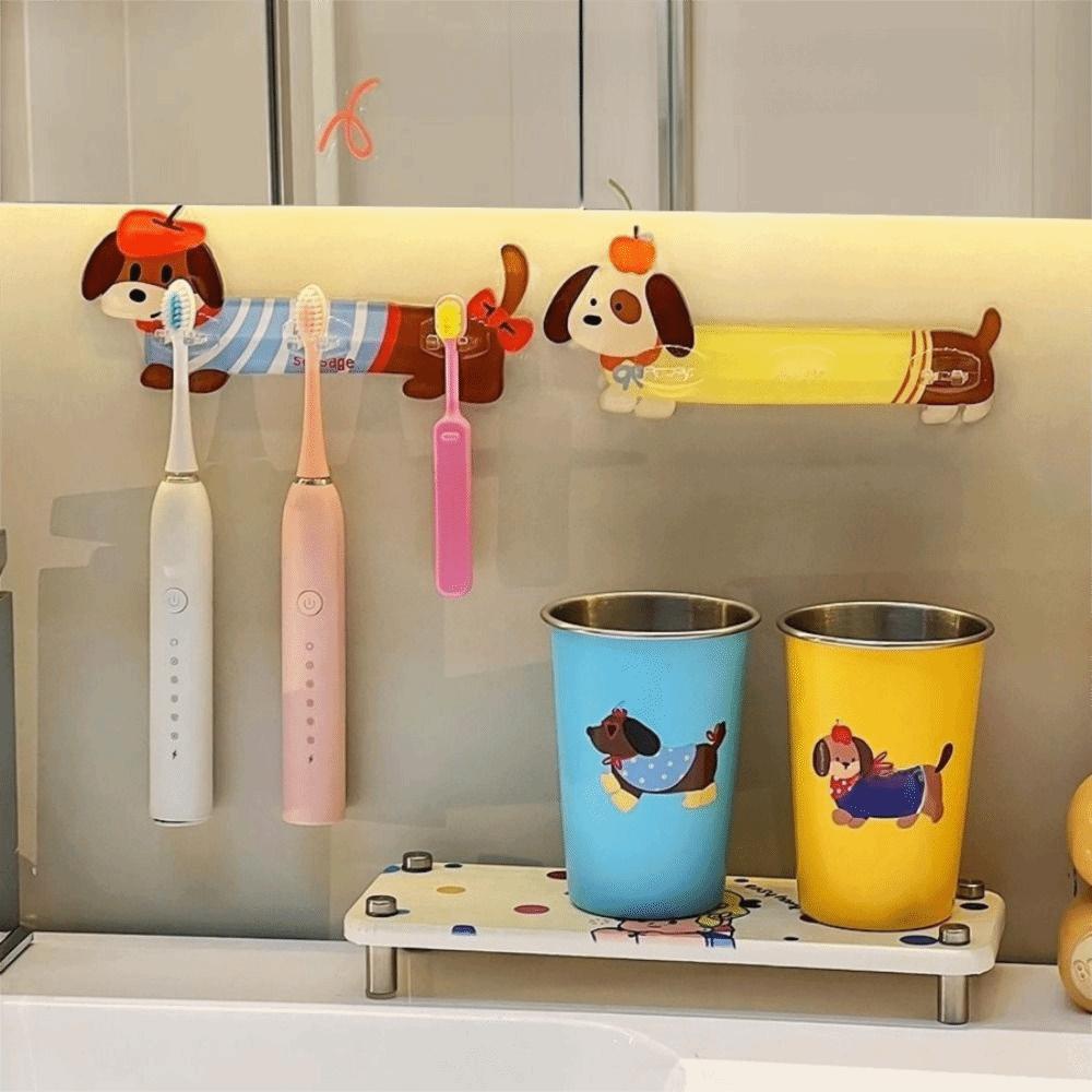 Waterproof Dachshund Toothbrush Holder Wall Mounted Hanging Toothbrush Stand  Electric Toothbrush