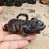 Nature Authentic Agarwood Fortune Solid Wood Carving Handheld Item, Curio, Ancient Mythical Beast Craft, Car Pendant