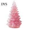 Xmas Tabletop Figurine Resin Christmas Tree Figurine, Crystal Desktop Ornament, Creative Gift Miniature Holiday Decoration for Home Office,