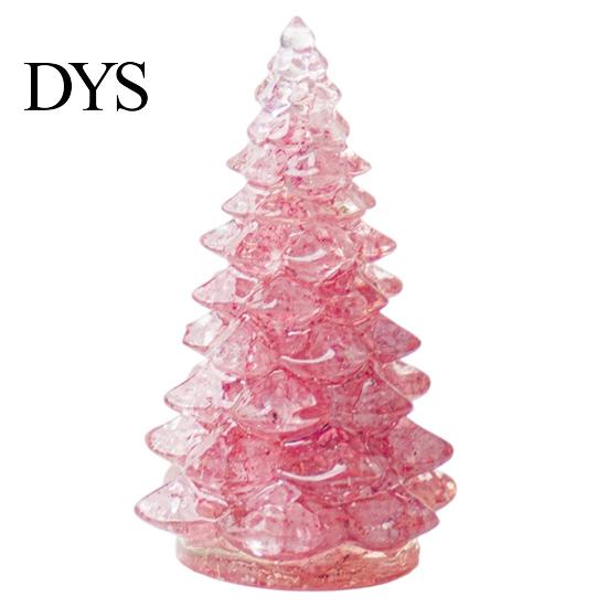 Xmas Tabletop Figurine Resin Christmas Tree Figurine, Crystal Desktop Ornament, Creative Gift Miniature Holiday Decoration for Home Office,