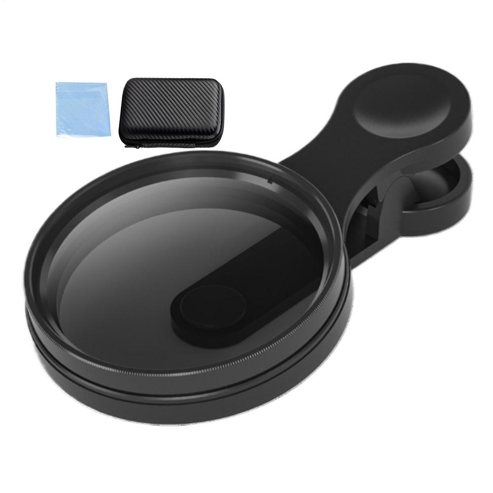 Portable Clip-On Circular Polarizer CPL Filter 52mm Universal Clip Phone Camera Lens Reflection Reduction For iPhone 16 15 14 13