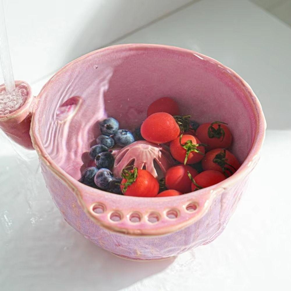Central Flow Guide Automatic Vortex Bowl Large Capacity Self-spinning Berry Washer Berry Cleaning