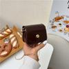 1PC Mini Saddle Crossbody Bag Chain Strap Crossbody Design Tiny Coin Purse Shoulder Strap Compact Shape Mini Saddle Bag