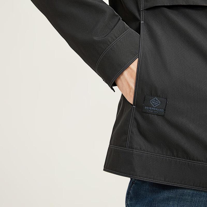 Septwolves Men's Jacquard Stand Collar Workwear Jacket