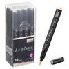 Marvy Le Plume Permanent Alcohol Marker, 12-Color Set, 3000B-12C