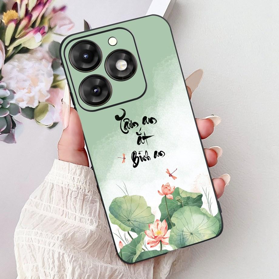 Dragon Koi Fish Landscape Phone Case For Itel A70 A60 A60s Cover Soft TPU Cartoon Bumper On Itel A27 A25 A35 A48 Shockproof Etui