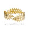 Retro Greek Roman Open Ended Leaf Shape Bracelet Armband Upper Arm Cuff Armlet Festival Bridal Bikini Dance Jewelry