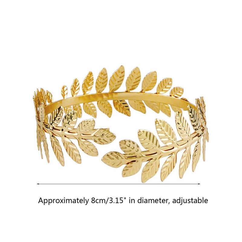 Retro Greek Roman Open Ended Leaf Shape Bracelet Armband Upper Arm Cuff Armlet Festival Bridal Bikini Dance Jewelry