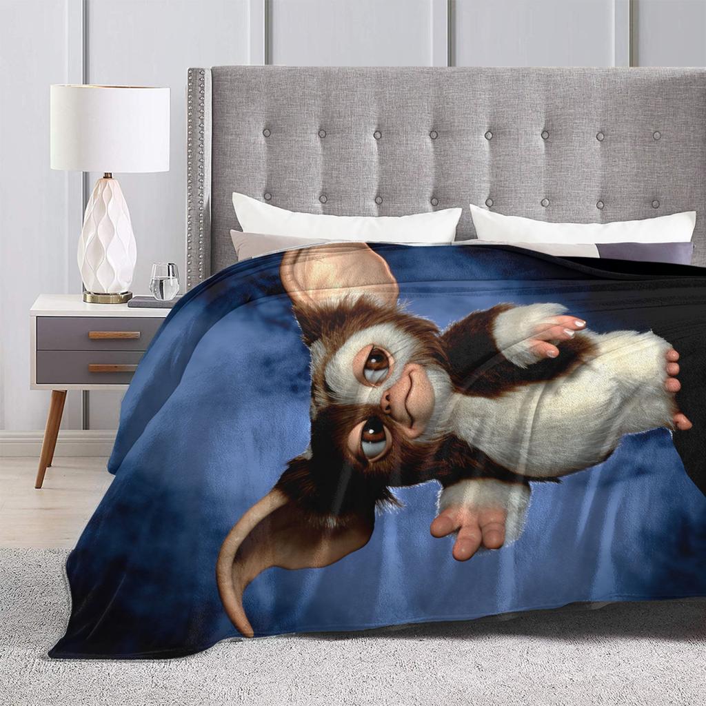 Warm Soft Blanket Camping Movie Bedding Throws G-Gremlins Gizmo Flannel Bedspread For Outdoor Pattern Sofa Bed Cover