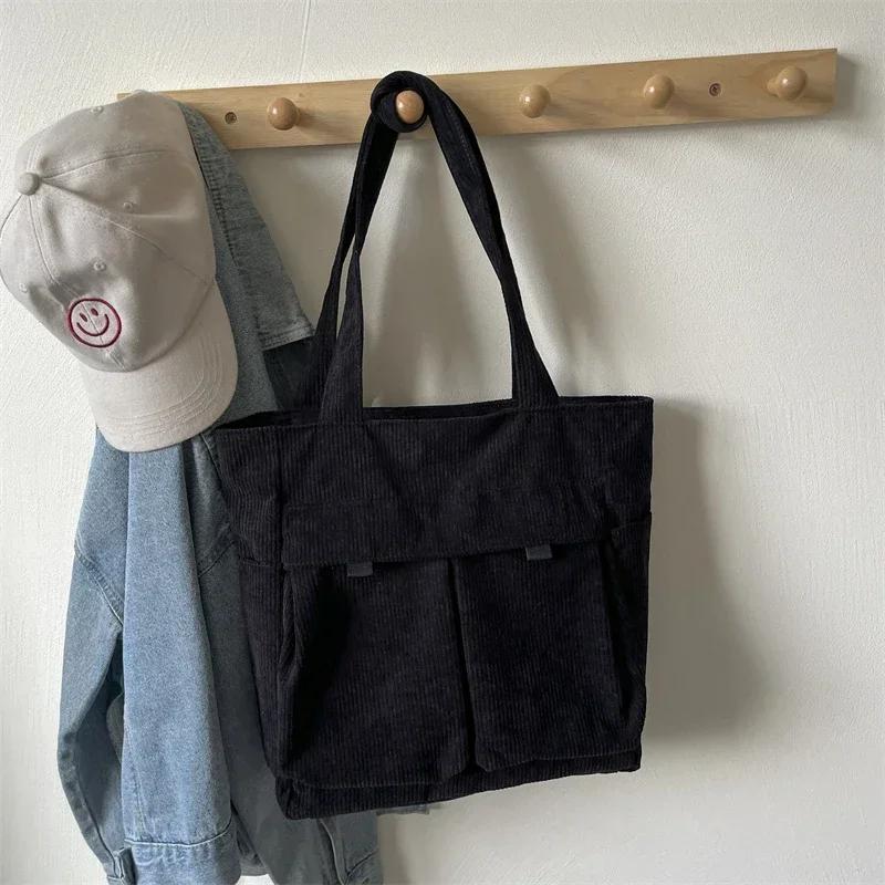 

Бархатная сумка через плечо для женщин-студенток в корейском стиле, простая сумка для поездок на работу и обратно, вместительная, стильная