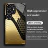 Business Fashion Tempered Glass Phone Case Suitable for Samsung Galaxy S26 S25 S24 S23 S22 S20FE/Ultra/Plus Anti Drop Back Cover