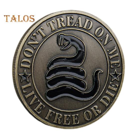 Bronze Challenge Coin Freedom Dies When Dictators Rise Metal Hobo Coin Live Free or Die Collectible Lucky Token Coin for Collectors