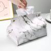 Marble Pattern Napkin Container Decorative Car Tissue Box Nordic Paper Tissue Case  Bathroom