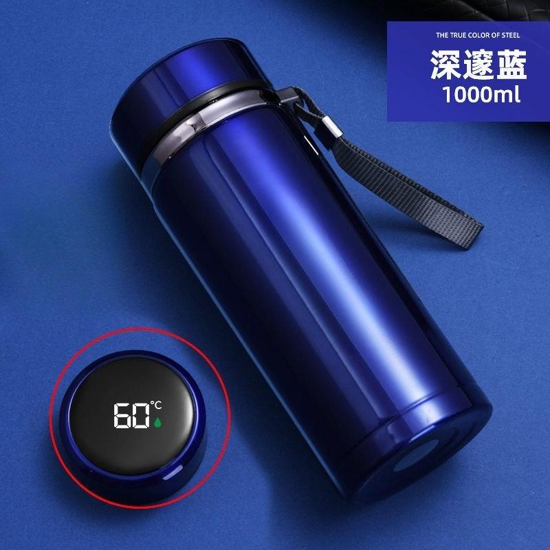 500 ml-1 Liter Edelstahl-Thermosflasche mit LED-Temperaturanzeige Sus304 Teewasserflasche Vakuumflasche Tragbare Tassen