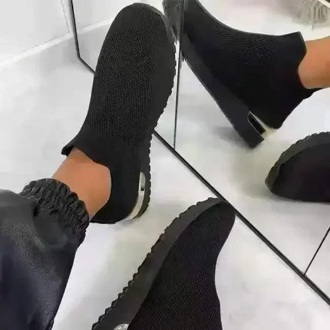 fashion 2024 New Hot Selling Women's Shoes Slip-on Women's Vulcanized Shoes Fashionable Elegant Flat Heel Breathable Sports Shoes