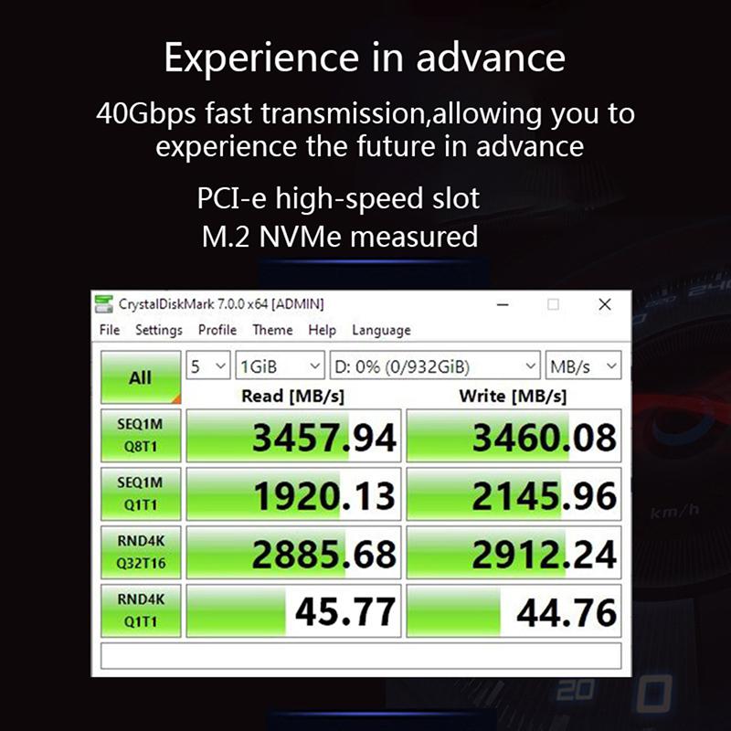 M.2 Nvme Ssd To Pcie 4.0 X4 Adapter Card With Copper Cooling Best Heatsink