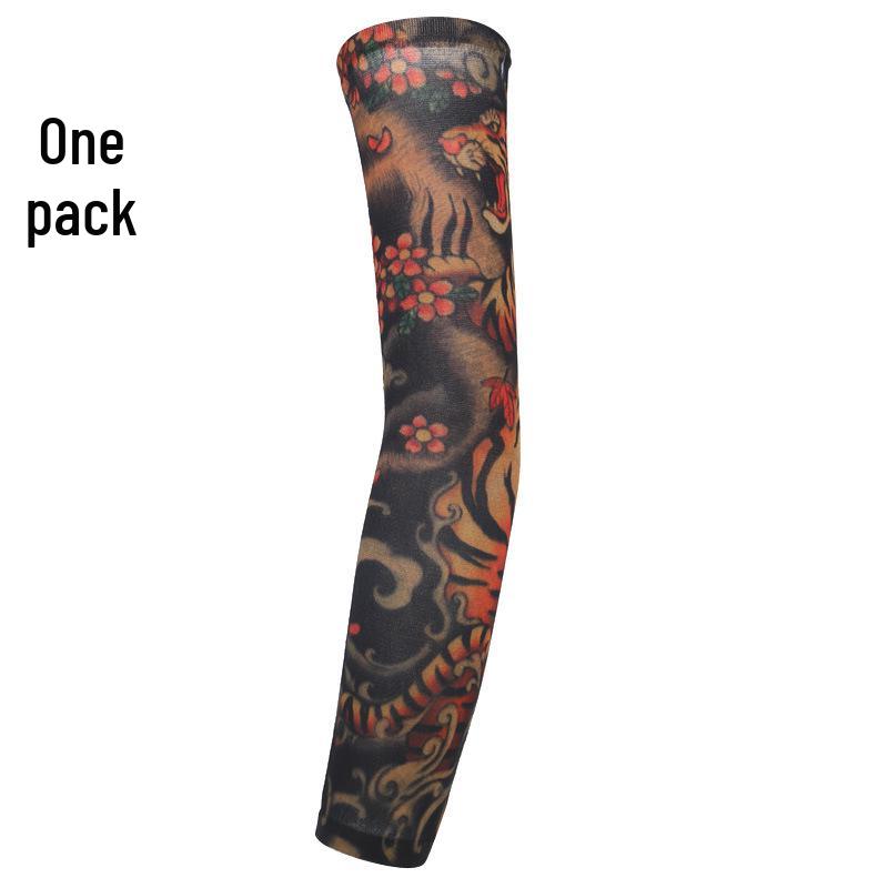 Seamless Outdoor Flower Tattoo Arm Sleeve - UV Protection for Cycling In Various Colors