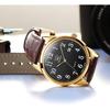 Men's Business Watch Arabic Numerals Leather Band Waterproof Calendar Display Luminous Men's Watch