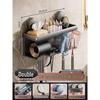 Wall-mounted Toothbrush and Hair Dryer Holder