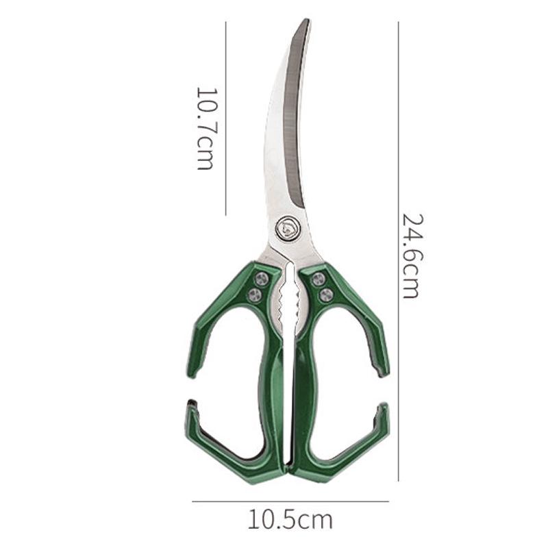 Guanglong Stainless Steel Kitchen Shears for Cutting Chicken, Duck, Goose Bones - Large, Sharp, and Strong.