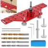 2 In 1 Shelf Pin Jig and Cabinet Hinge Jig Shelf Pin Drilling Jig 5mm 1/4" Hole Drill Bits  Cabinet Hardware Jig Tool Drill Guid