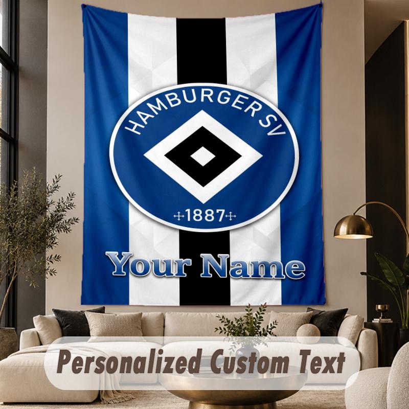 Custom Text Tapestry Hamburger SV Print Wall Tapestry Indoor Living Room Wall Decor