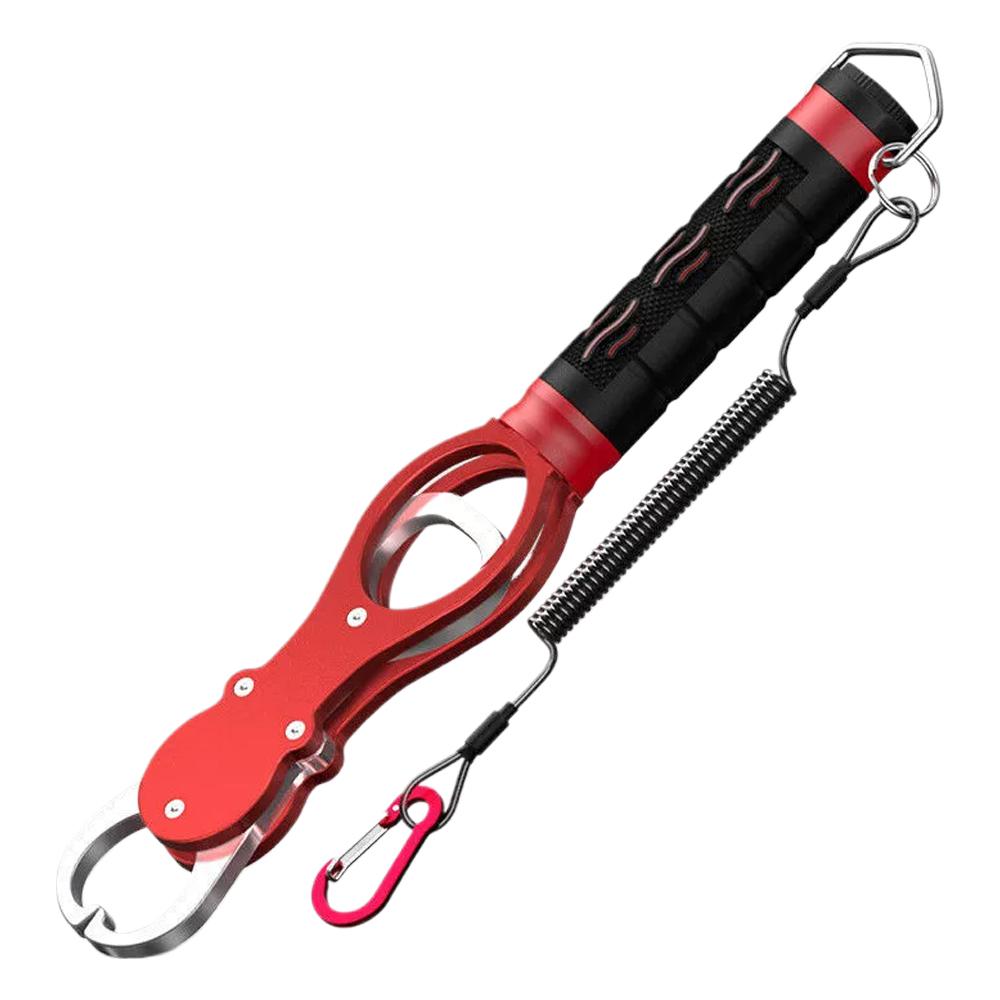 Tragbarer Aluminiumlegierung Fischgriff Haken Greifer Mit Wiege Waage Fisch Lippen Greifer Fischzange Handgriff Angelzubehör