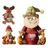 Merry Christmas Gift Bags Santa Claus/Elk/Snowman Creative Doll Candy Bag Zipper Design Fabric Storage Bags Gift Pouches
