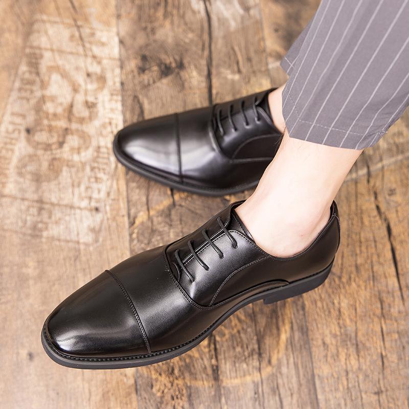 Classic Men Derby Shoes Men Comfortable Fashionable Leather Shoes Business Office Brand Men Shoes Black Brown Size 38-48