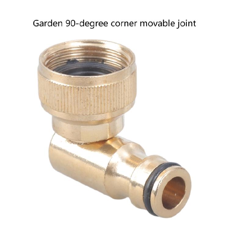 Connettore per Tubo da Giardino a 90 Gradi Gomito in Ottone per Tubo da Giardino Adattatore in Ottone Massiccio