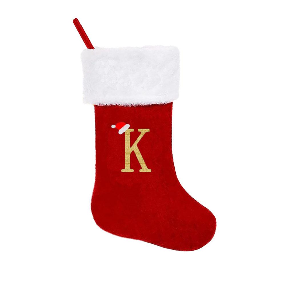 Christmas Stocking Christmas Stocking Embroidered Alphabet Design