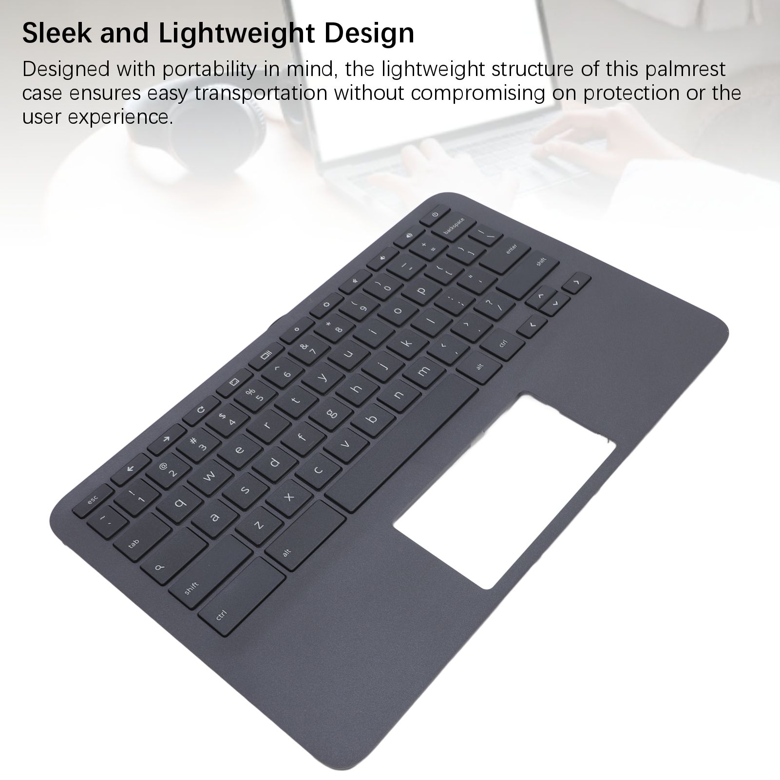 

Laptop Palmrest Upper Case with US Keyboard Impact Proof Precise Fit for Chromebook 11 G8 EE L90338