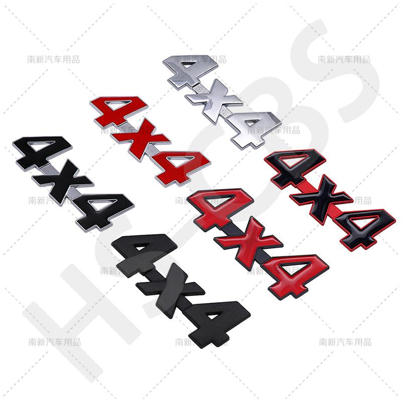 3D Metalen 4X4 Embleem Badge 4 X 4 Auto Achterklep Decal 4X4 Letter Logo Auto Achterklep Stickers Carrosserie Decoratieve Sticker Accessoires