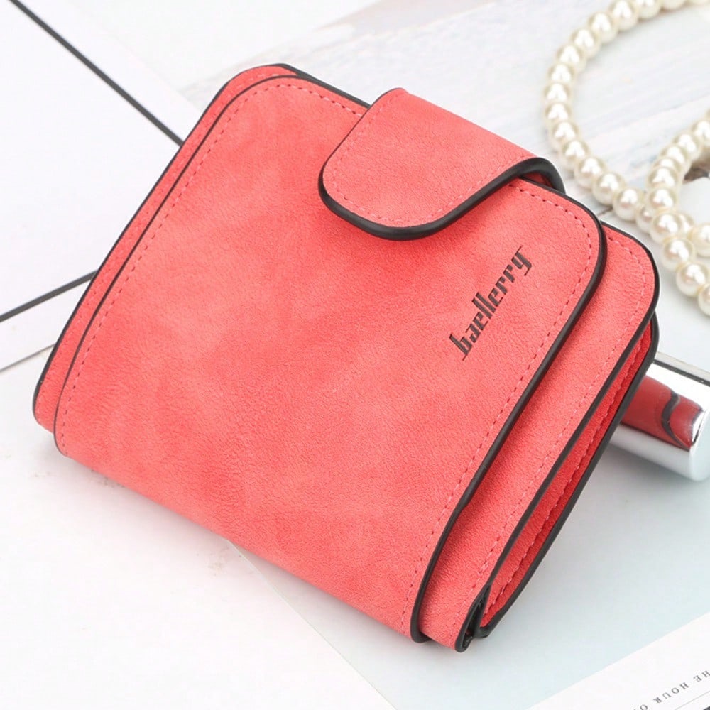 Women's Wallet Buckle Matte Leather Change Bag Cute Little Fresh Wallet