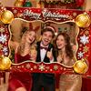 Christmas Celebration Photo Accessories Cartoon Booth Frame Banner, Xmas Selfie with Elk Gift for Party Decor Penguin Bear, Holiday Handheld