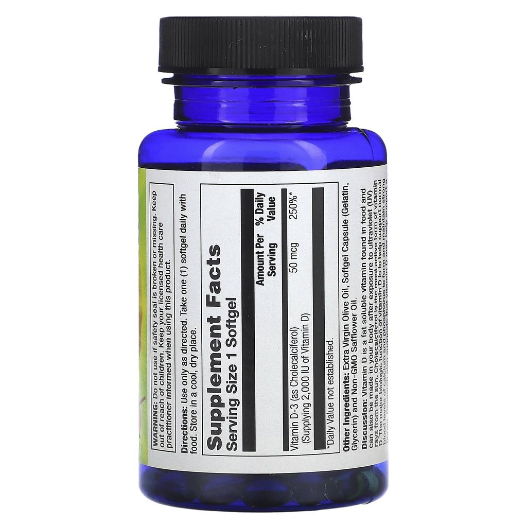Nature'S Life, D-3, 50Mcg, 120 Softgels