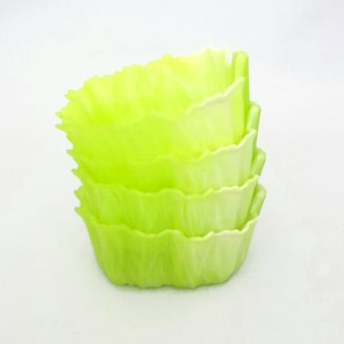 Shincatec Antibacterial Bento Cups, Square Veggie Cups, Lettuce, 4-Pack, Light Green