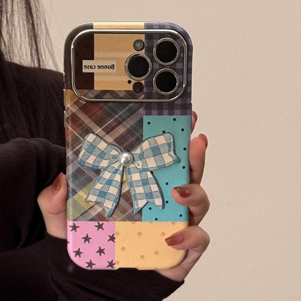 iPhone 16 15 14 promax case compatible and fits iPhone 13 12 11 promax Butterfly Plaid