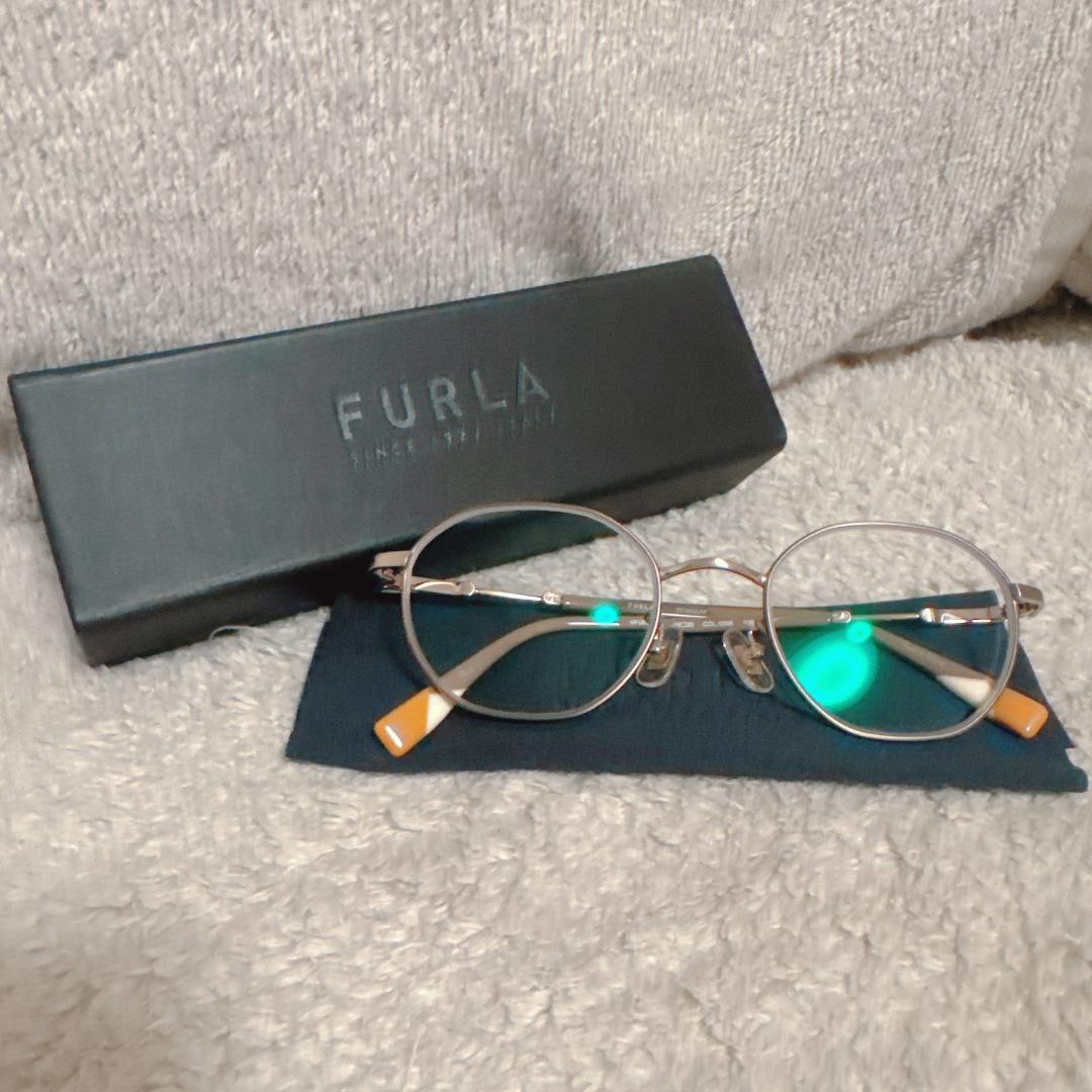 Used FURLA round frame glasses