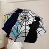 1pc Wednesday Automatic Folding Umbrella - Compact 8-Rib Design, Durable Plastic & Iron, Lightweight for Outdoor Daily Use,  A0929222