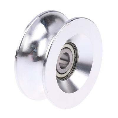 1 stuks U 10*60*25 mm U-type hoge belasting aluminium lager rolgeleidewiel 6200 lager bewegende katrol rubberen rol