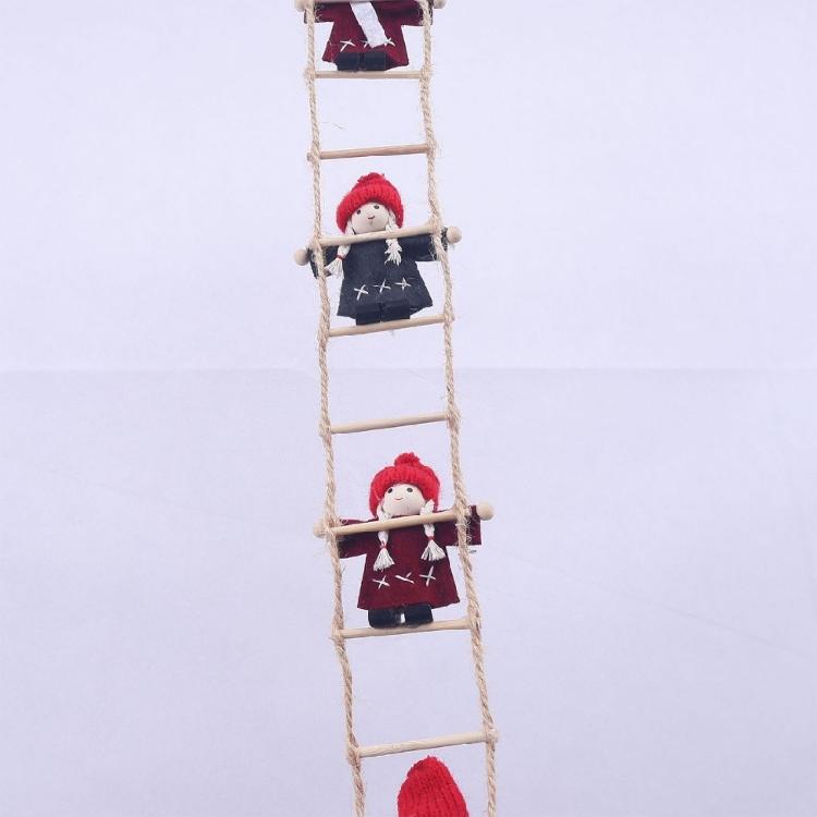 Festival Stair Climbing Elf Decorations 2PCS Durable Polyester Hanging Ornaments Christmas Party Decoration