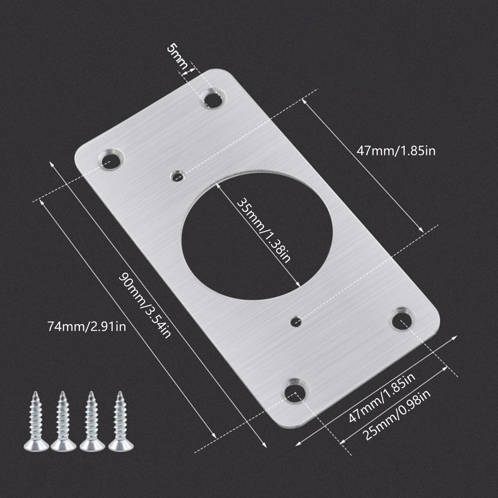 Rustproof Stainless Steel Door Hinge Repair Kit Suitable for Cabinet Doors Includes Screws and Tools Quick Installation