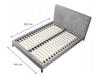 Bed Frame 140x200 Double Cm 2x70 32 Birch Slats 200kg