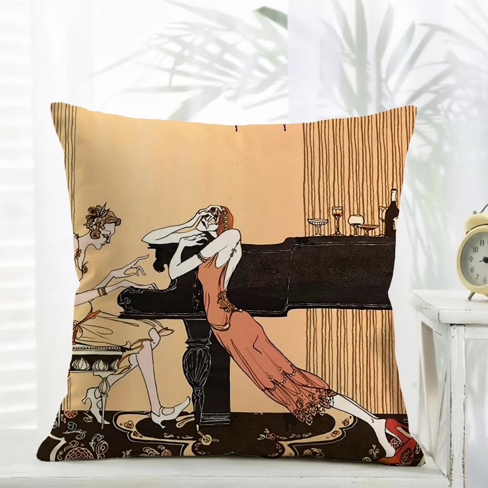 Novel Classical Strange Stories Cushion Cover Daily Washable Linen Pillowcase Soft For Sofa Bed Home Room Decor