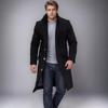 Men's Multi-color Wool Mid-length Windbreaker Coat