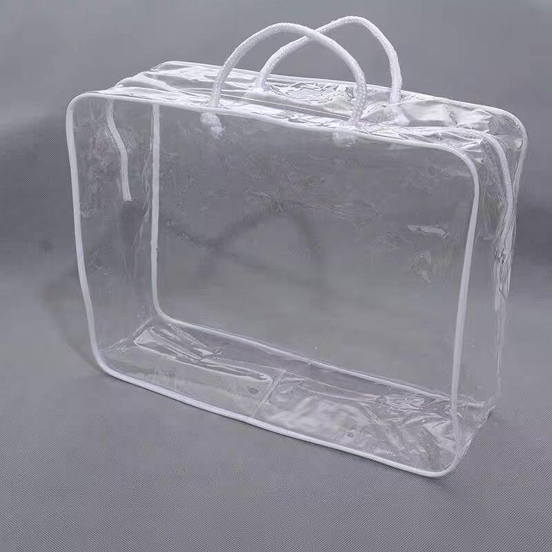 PVC Transparent Tote with Steel Wire for Dustproof Quilt and Blanket Storage