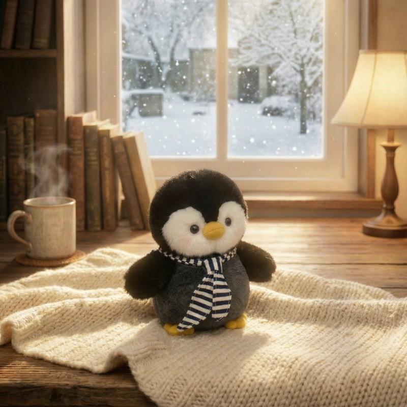 

Plush Penguin Toy With Pp Cotton Filling For Kids Gift And Collectible Decor Style D,15cm